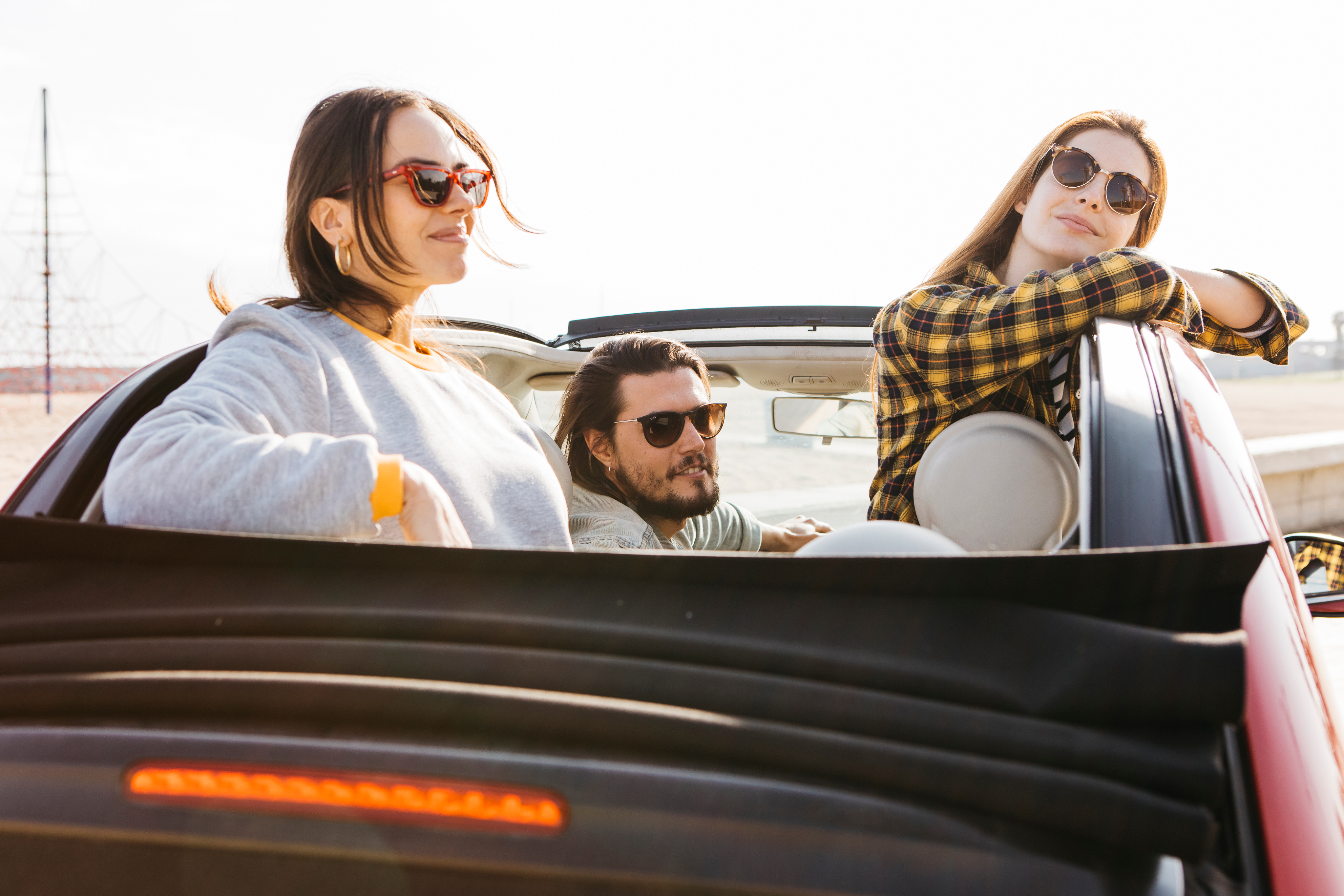 People in car